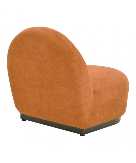 Πολυθρόνα περιστρεφόμενη Zenny pakoworld υφασμα terracotta 64x85x68εκ