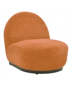 Πολυθρόνα περιστρεφόμενη Zenny pakoworld υφασμα terracotta 64x85x68εκ