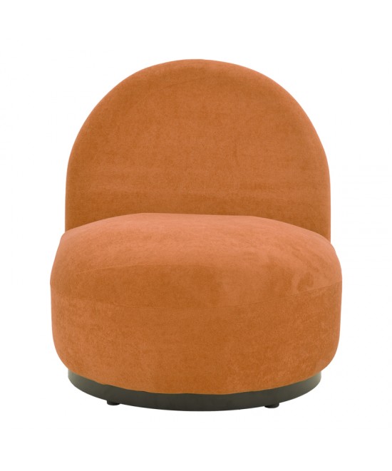 Πολυθρόνα περιστρεφόμενη Zenny pakoworld υφασμα terracotta 64x85x68εκ