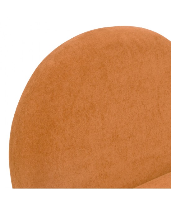 Πολυθρόνα περιστρεφόμενη Zenny pakoworld υφασμα terracotta 64x85x68εκ