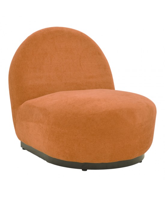 Πολυθρόνα περιστρεφόμενη Zenny pakoworld υφασμα terracotta 64x85x68εκ