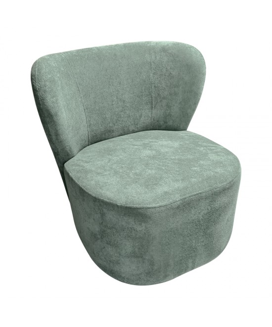 Πολυθρόνα Veridian pakoworld ύφασμα σε φυστικί  απόχρωση 63x70x66εκ