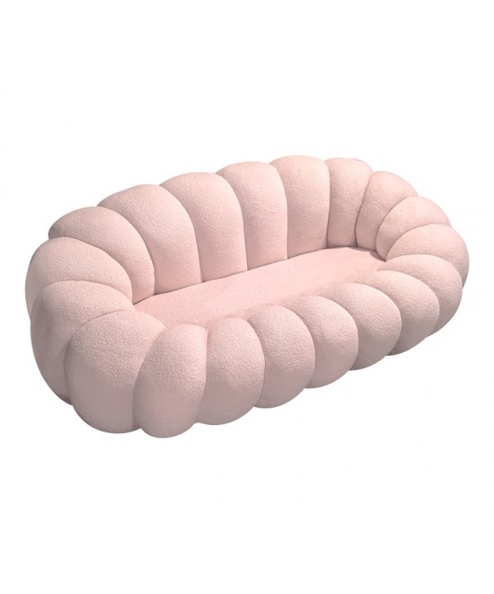Καναπές Embrace pakoworld μπουκλέ ύφασμα σε ροζ απόχρωση 180x105x65εκ Καναπές Embrace pakoworld μπουκλέ ύφασμα σε ροζ απόχρωση 180x105x65εκ
