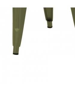 Σκαμπό Utopia pakoworld μέταλλο σε λαδί απόχρωση 30x30x45εκ