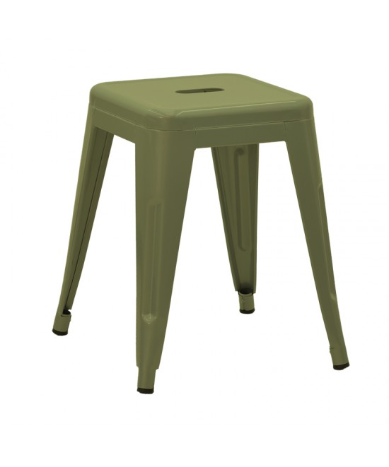 Σκαμπό Utopia pakoworld μέταλλο σε λαδί απόχρωση 30x30x45εκ