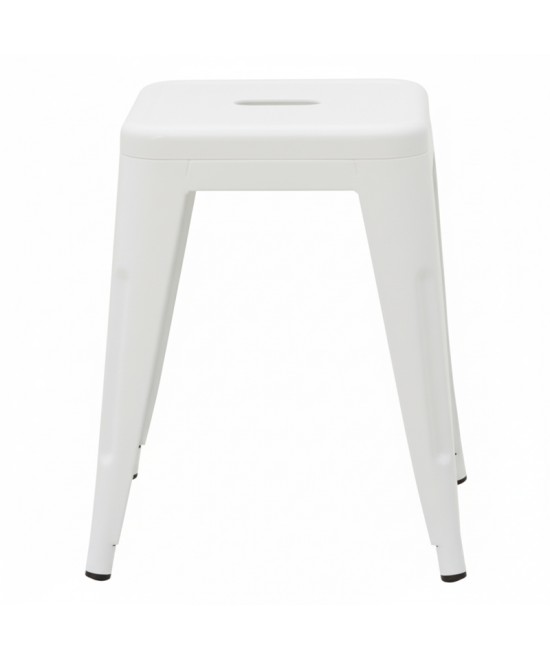 Σκαμπό Utopia pakoworld μέταλλο σε λευκή ματ απόχρωση 30x30x45εκ