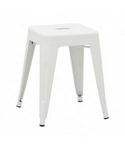 Σκαμπό Utopia pakoworld μέταλλο σε λευκή ματ απόχρωση 30x30x45εκ