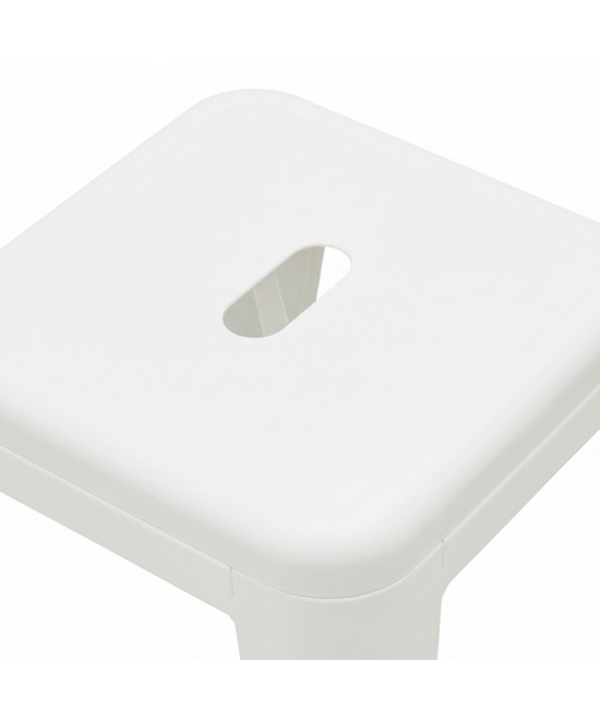 Σκαμπό Utopia pakoworld μέταλλο σε λευκή ματ απόχρωση 30x30x45εκ