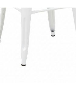 Σκαμπό Utopia pakoworld μέταλλο σε λευκή ματ απόχρωση 30x30x45εκ