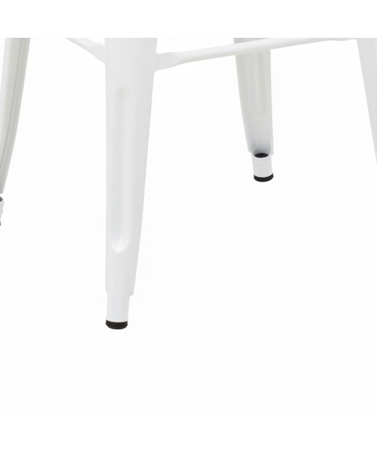 Σκαμπό Utopia pakoworld μέταλλο σε λευκή ματ απόχρωση 30x30x45εκ