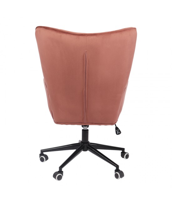 Πολυθρόνα-μπερζέρα Lobima pakoworld περιστρεφόμενη σάπιο μήλο βελούδο με βάση σε μαύρη απόχρωση 71x68x104εκ