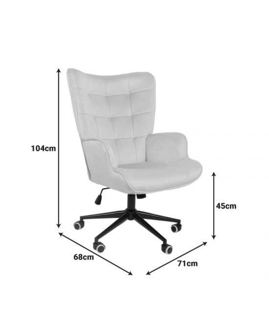 Πολυθρόνα-μπερζέρα Lobima pakoworld περιστρεφόμενη σάπιο μήλο βελούδο με βάση σε μαύρη απόχρωση 71x68x104εκ