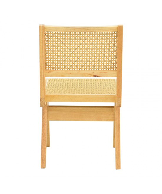 Καρέκλα Winslow pakoworld rubberwood-rattan σε φυσική απόχρωση 46x58x80εκ Καρέκλα Winslow pakoworld rubberwood-rattan σε φυσική απόχρωση 46x58x80εκ
