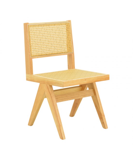 Καρέκλα Winslow pakoworld rubberwood-rattan σε φυσική απόχρωση 46x58x80εκ Καρέκλα Winslow pakoworld rubberwood-rattan σε φυσική απόχρωση 46x58x80εκ