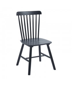 Καρέκλα Bristol pakoworld rubberwood σε μαύρη απόχρωση 45x51x86εκ