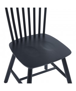 Καρέκλα Bristol pakoworld rubberwood σε μαύρη απόχρωση 45x51x86εκ