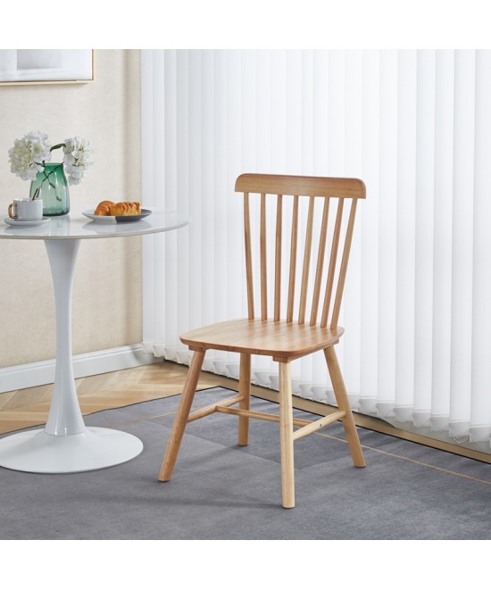 Καρέκλα Bristol pakoworld rubberwood σε φυσική απόχρωση 45x51x86εκ