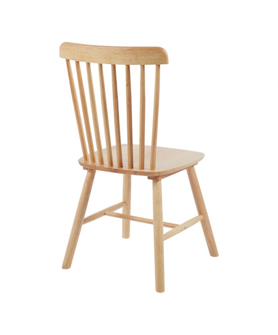 Καρέκλα Bristol pakoworld rubberwood σε φυσική απόχρωση 45x51x86εκ