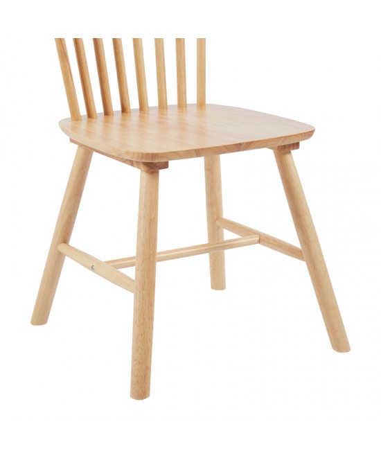 Καρέκλα Bristol pakoworld rubberwood σε φυσική απόχρωση 45x51x86εκ