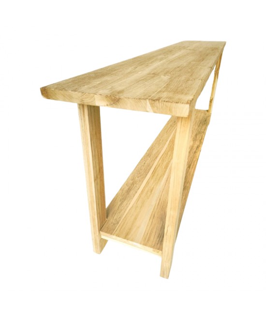 Κονσόλα Decoza pakoworld teak ξύλο σε φυσική απόχρωση 200x40x80εκ