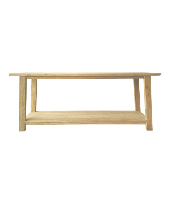 Κονσόλα Decoza pakoworld teak ξύλο σε φυσική απόχρωση 200x40x80εκ