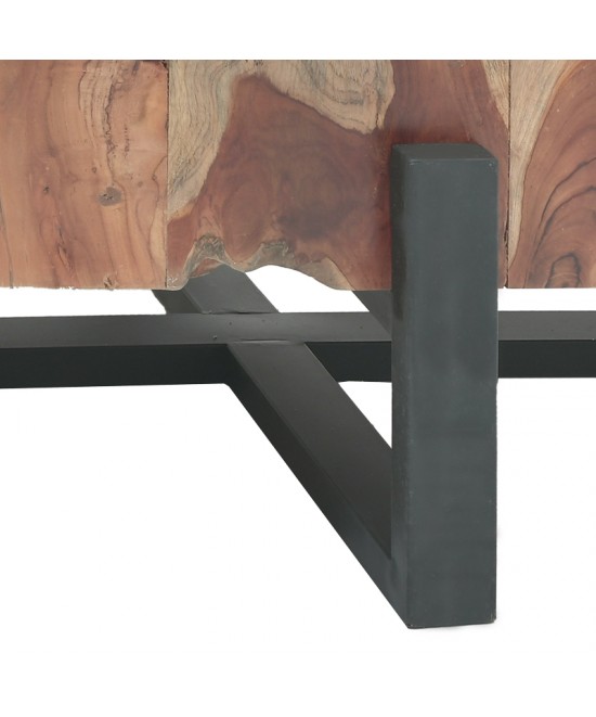 Τραπέζι σαλονιού Borth Inart teak ξύλο σε φυσική απόχρωση 135x90x40εκ