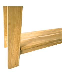 Κονσόλα Decoza pakoworld teak ξύλο σε φυσική απόχρωση 140x40x80εκ