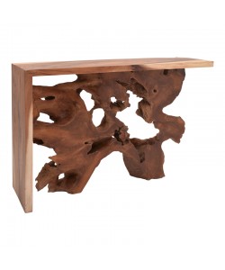 Κονσόλα Jako Inart teak ξύλο σε φυσική απόχρωση 120x40x80εκ