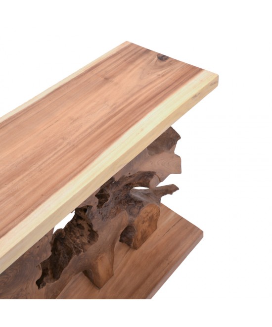 Κονσόλα Nasiol Inart teak ξύλο σε φυσική απόχρωση 120x40x75εκ