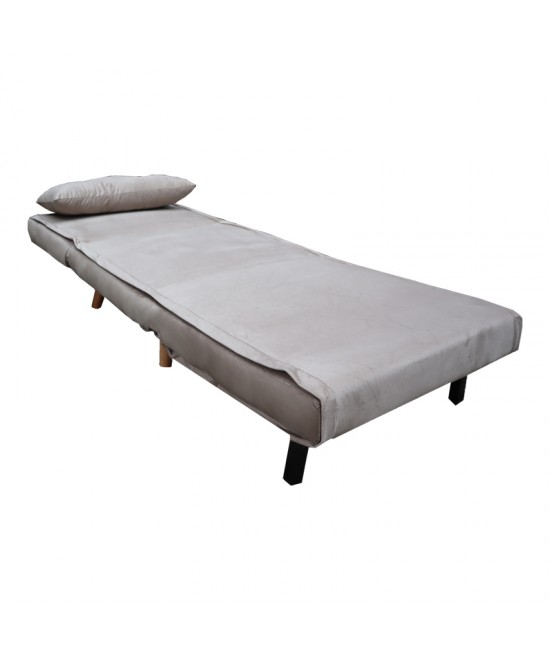 Πολυθρόνα-κρεβάτι Josuane I pakoworld βελούδο σε γκρι απόχρωση 78x80x81εκ Πολυθρόνα-κρεβάτι Josuane I pakoworld βελούδο σε γκρι απόχρωση 78x80x81εκ