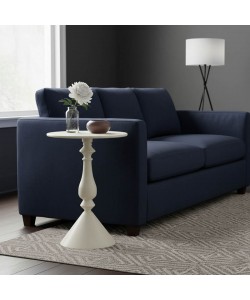 Βοηθητικό τραπέζι Lalou pakoworld μέταλλο σε κρέμα απόχρωση Φ40x55εκ