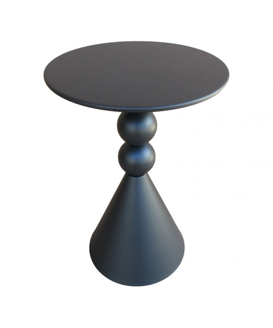 Βοηθητικό τραπέζι Bilane pakoworld μέταλλο σε μαύρη απόχρωση Φ39x55εκ