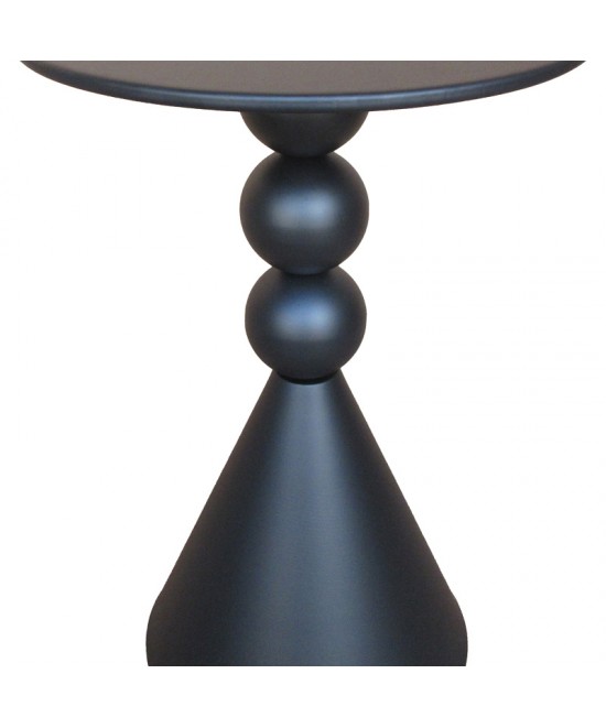 Βοηθητικό τραπέζι Bilane pakoworld μέταλλο σε μαύρη απόχρωση Φ39x55εκ