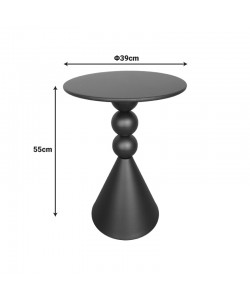 Βοηθητικό τραπέζι Bilane pakoworld μέταλλο σε μαύρη απόχρωση Φ39x55εκ Βοηθητικό τραπέζι Bilane pakoworld μέταλλο σε μαύρη απόχρωση Φ39x55εκ