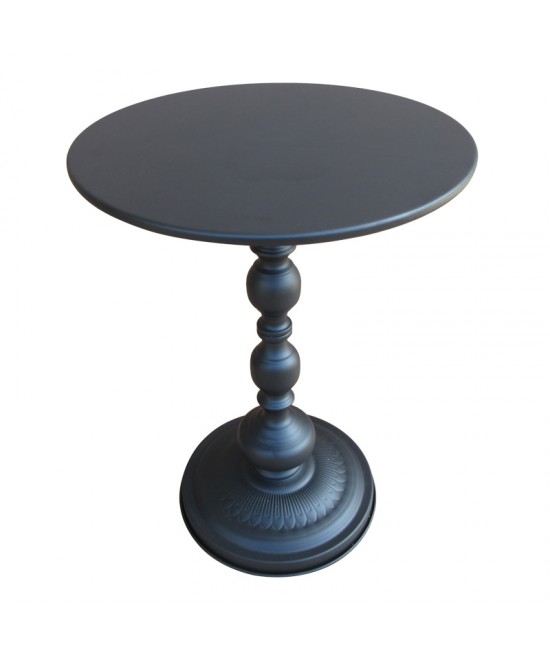 Βοηθητικό τραπέζι Anesor pakoworld μέταλλο σε μαύρη απόχρωση Φ40x52εκ