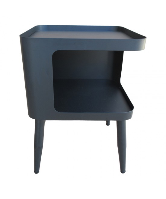 Βοηθητικό τραπέζι Cubino pakoworld μέταλλο σε μαύρη απόχρωση 35x35x50εκ