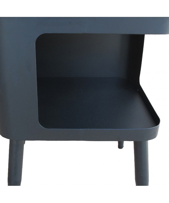 Βοηθητικό τραπέζι Cubino pakoworld μέταλλο σε μαύρη απόχρωση 35x35x50εκ