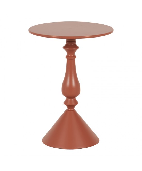 Βοηθητικό τραπέζι Lalou pakoworld μέταλλο σε απόχρωση terracotta Φ40x55εκ Βοηθητικό τραπέζι Lalou pakoworld μέταλλο σε απόχρωση terracotta Φ40x55εκ