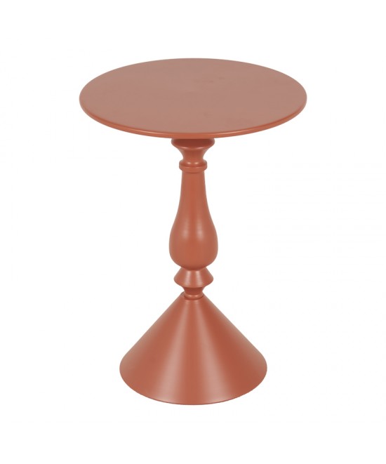 Βοηθητικό τραπέζι Lalou pakoworld μέταλλο σε απόχρωση terracotta Φ40x55εκ Βοηθητικό τραπέζι Lalou pakoworld μέταλλο σε απόχρωση terracotta Φ40x55εκ