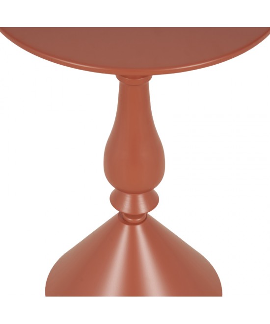 Βοηθητικό τραπέζι Lalou pakoworld μέταλλο σε απόχρωση terracotta Φ40x55εκ Βοηθητικό τραπέζι Lalou pakoworld μέταλλο σε απόχρωση terracotta Φ40x55εκ