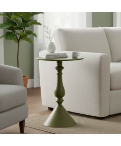 Βοηθητικό τραπέζι Lalou pakoworld μέταλλο σε λαδι απόχρωση Φ40x55εκ