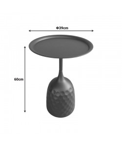 Βοηθητικό τραπέζι Waini pakoworld μέταλλο σε μαύρη απόχρωση Φ39x60εκ Βοηθητικό τραπέζι Waini pakoworld μέταλλο σε μαύρη απόχρωση Φ39x60εκ