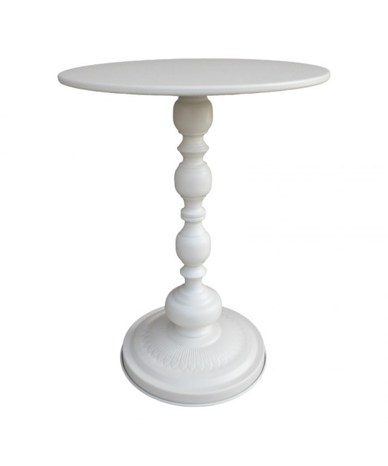 Βοηθητικό τραπέζι Anesor pakoworld μέταλλο σε κρεμ απόχρωση Φ40x52εκ