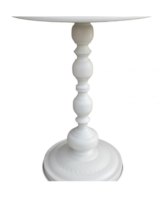 Βοηθητικό τραπέζι Anesor pakoworld μέταλλο σε κρεμ απόχρωση Φ40x52εκ