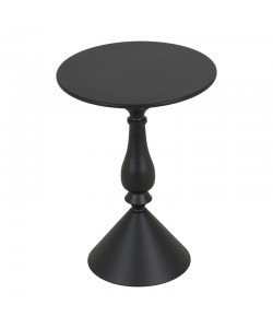 Βοηθητικό τραπέζι Lalou pakoworld μέταλλο σε μαύρη απόχρωση Φ40x55εκ