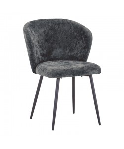 Καρέκλα Karg pakoworld γκρι ύφασμα-πόδι μαύρο μέταλλο 57x62x80εκ
