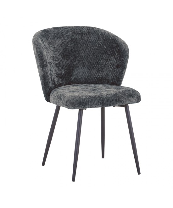 Καρέκλα Karg pakoworld γκρι ύφασμα-πόδι μαύρο μέταλλο 57x62x80εκ
