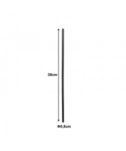 Βέργα για καρέκλα σκηνοθέτη pakoworld pp μαύρο Φ0,8x38εκ Βέργα για καρέκλα σκηνοθέτη pakoworld pp μαύρο Φ0,8x38εκ