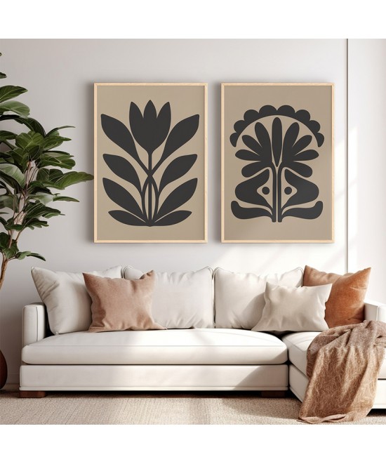 Πίνακας Tianta pakoworld δίπτυχος με ψηφιακή εκτύπωση και πλαίσιο 33x1.5x48εκ