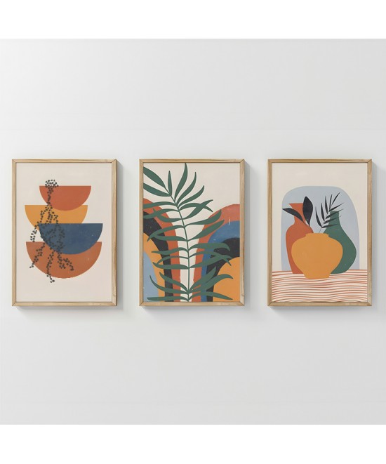 Πίνακας Alenza pakoworld τρίπτυχος με ψηφιακή εκτύπωση και πλαίσιο 33x1.5x48εκ